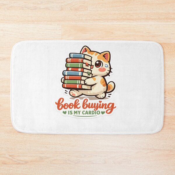 Item preview, Book Buying Is My Cardio Funny Reader Cat Design designed and sold by Naviora.