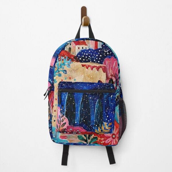 Item preview, Dreamy Coastal Night Painting with Colorful Mediterranean Style designed and sold by eliramaison.