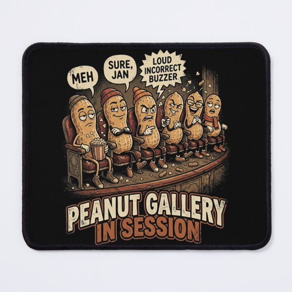 Item preview, Funny Peanut Gallery Movie Theater Cartoon designed and sold by RickyTromps.