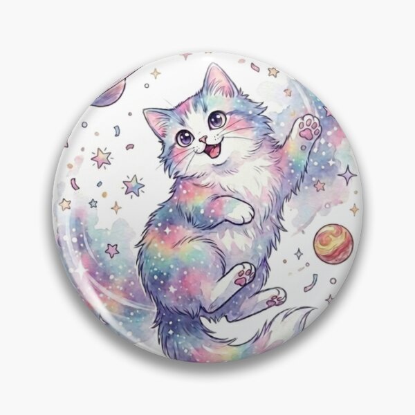 Item preview, Pastel Galaxy Cat Mahina, Floating in Space designed and sold by LaniDigitalNook.