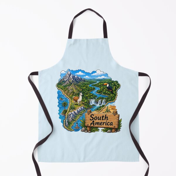Item preview, South America Scenic Map designed and sold by Myra365Art.