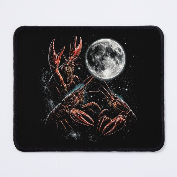 Item preview, Three Crawfish Moon Galaxy Space Retro Animal designed and sold by Vonravenn.