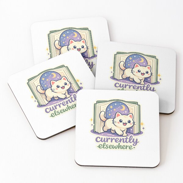 Item preview, Currently Elsewhere Cute Book Lover Cat Design designed and sold by Naviora.