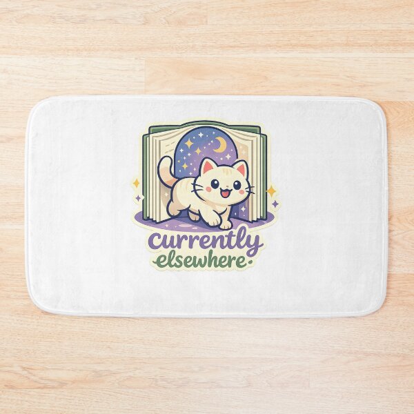 Item preview, Currently Elsewhere Cute Book Lover Cat Design designed and sold by Naviora.