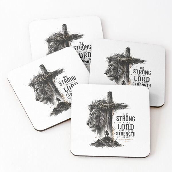 Item preview, Be Strong in the Lord – Christian Lion Cross Scripture Shirt | Ephesians 6:10 Faith Design designed and sold by Ashes to Artistry.