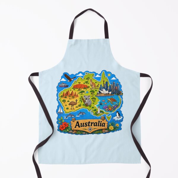 Item preview, Australia Scenic Wildlife Map designed and sold by Myra365Art.