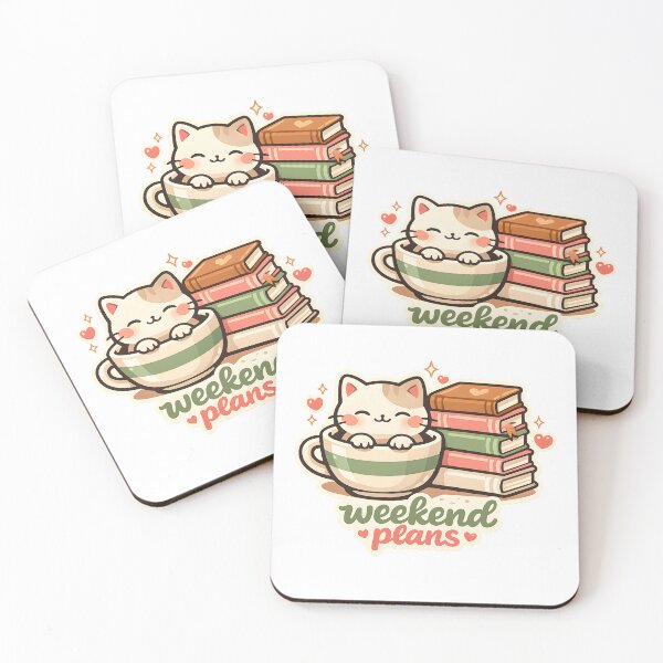Item preview, Weekend Plans Cute Cat and Books Design designed and sold by Naviora.