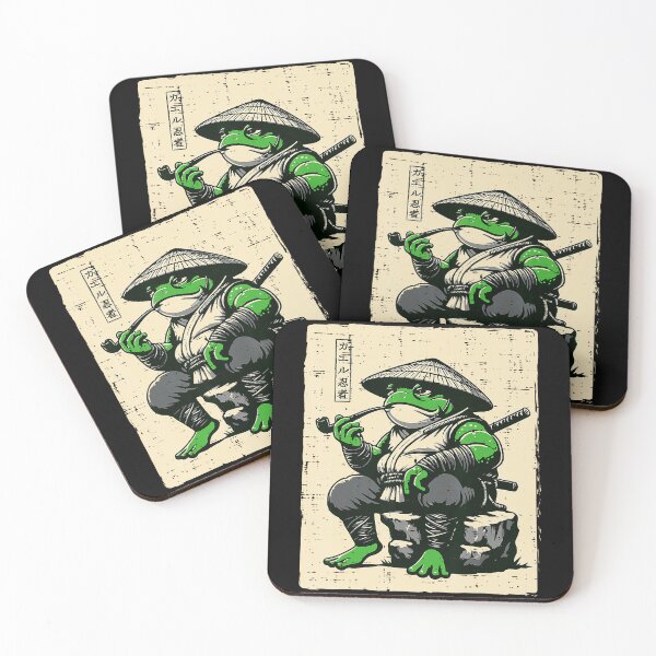 Item preview, Vintage Martial Frog Illustration in Retro Japanese Ink Poster Style designed and sold by titanlevi.