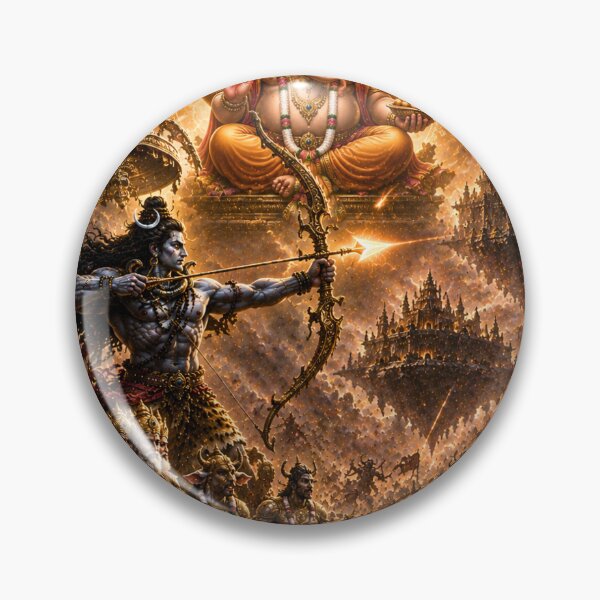 Item preview, Mahadev War Series: The Burning of Tripura – Lord Shiva’s Cosmic Arrow designed and sold by Homyar.