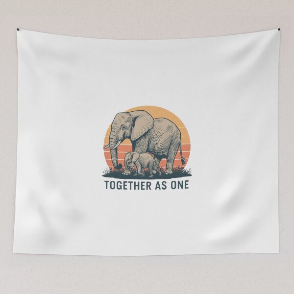 Item preview, Together As One Elephant Shirt Mother Baby Elephant Family Gift Wildlife Lover Tee designed and sold by Sky-bully.