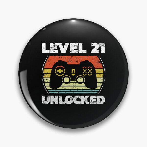 Item preview, Level 21 Unlocked Retro Gamer Birthday With Vintage Controller designed and sold by FGTV2021.