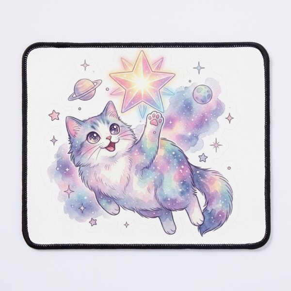 Item preview, Cosmic Cat Mahina Stickers |Floating in Space designed and sold by LaniDigitalNook.