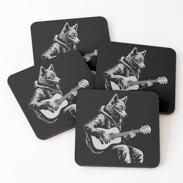 Item preview, Funny Wolf Guitarist Acoustic Guitar Mom Dad Kids designed and sold by rafaeltto.