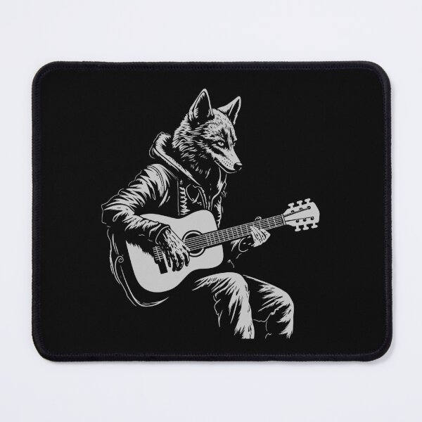 Item preview, Funny Wolf Guitarist Acoustic Guitar Mom Dad Kids designed and sold by rafaeltto.