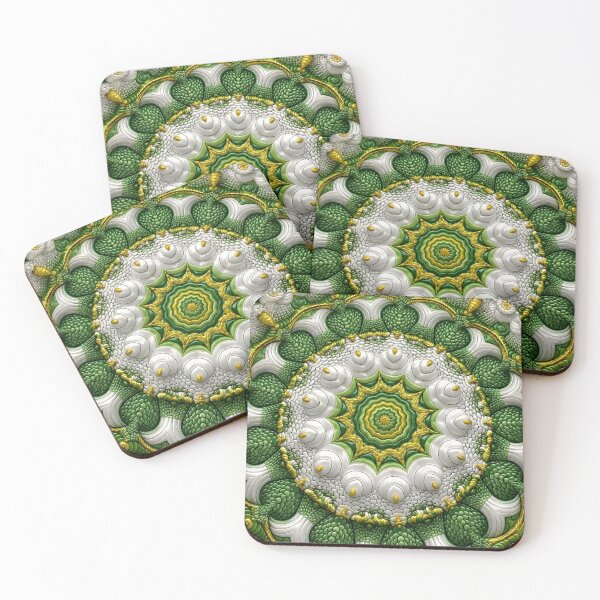 Item preview, Emerald Lotus Mandala Art Print designed and sold by The Hand That Listens.