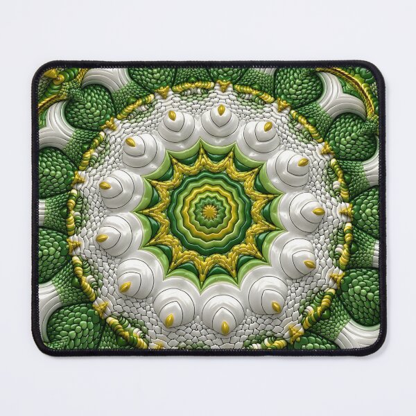 Item preview, Emerald Lotus Mandala Art Print designed and sold by The Hand That Listens.