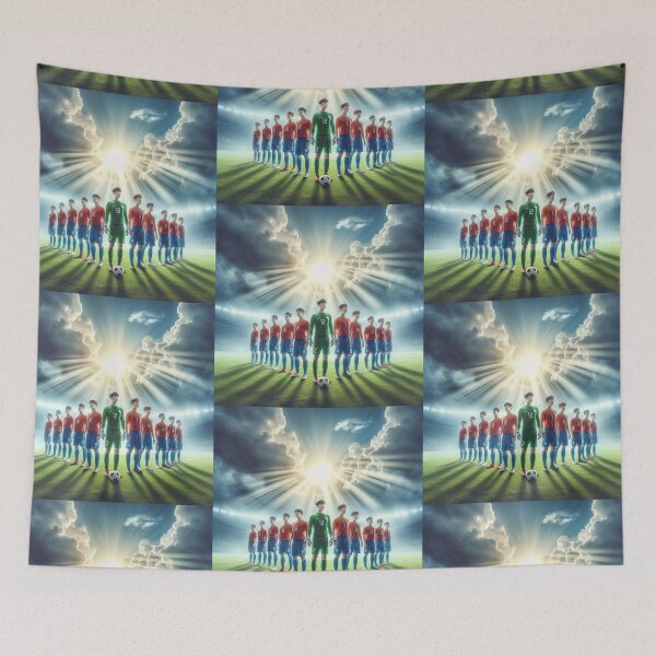 Item preview, Blessed Korean Football Warriors Under Jesus’ Prayer  designed and sold by PaintMeWorld.