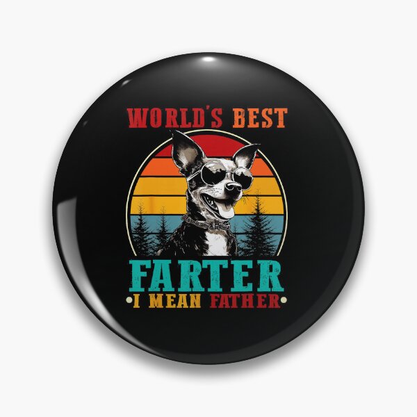 Item preview, Worlds Best Farter Funny Dad Joke Chihuahua Retro Sunset designed and sold by zamiokaline.