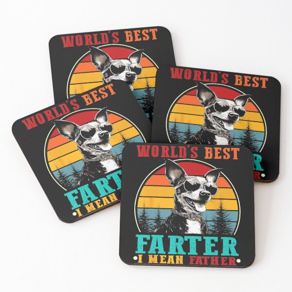 Item preview, Worlds Best Farter Funny Dad Joke Chihuahua Retro Sunset designed and sold by zamiokaline.