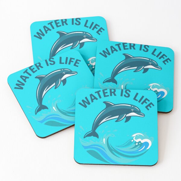 Item preview, Water Is Life Dolphin Shirt Ocean Lover Gift Marine Conservation Beach Lover Tee designed and sold by Sky-bully.
