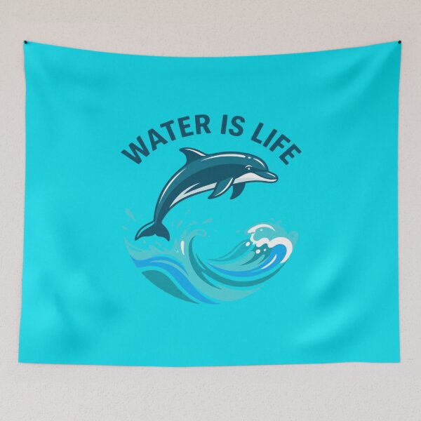 Item preview, Water Is Life Dolphin Shirt Ocean Lover Gift Marine Conservation Beach Lover Tee designed and sold by Sky-bully.
