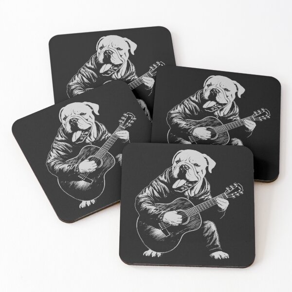 Item preview, Funny American Bulldog Guitarist Acoustic Guitar Mom Dad Kids designed and sold by rafaeltto.