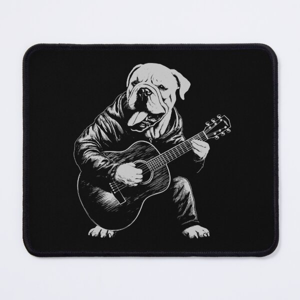 Item preview, Funny American Bulldog Guitarist Acoustic Guitar Mom Dad Kids designed and sold by rafaeltto.