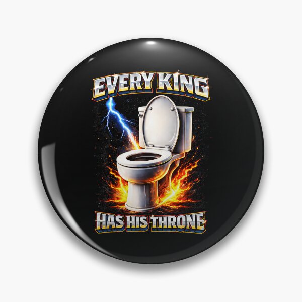 Item preview, Funny Toilet King Quote With Flaming Throne Bathroom Meme designed and sold by Masonixem.