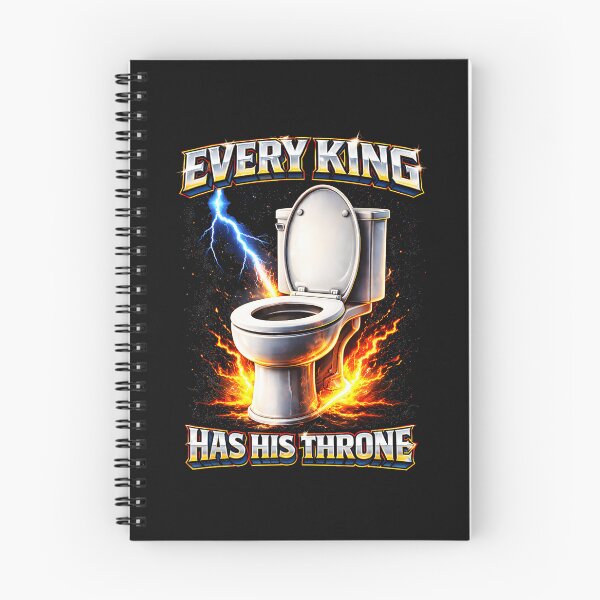 Item preview, Funny Toilet King Quote With Flaming Throne Bathroom Meme designed and sold by Masonixem.
