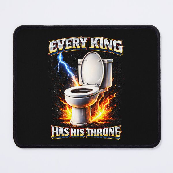 Item preview, Funny Toilet King Quote With Flaming Throne Bathroom Meme designed and sold by Masonixem.