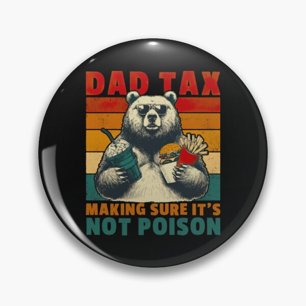 Item preview, Dad Tax Bear Snack Inspector Funny Father Classic T-Shirt designed and sold by MOUL-TMER.