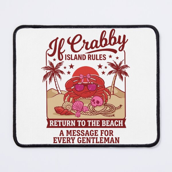 Item preview, Funny Crabby Island Rules Beach Vacation designed and sold by KroghDs.