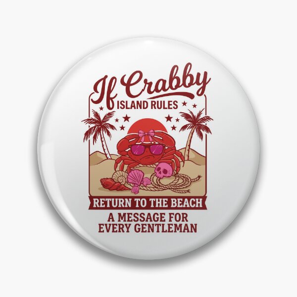 Item preview, Funny Crabby Island Rules Beach Vacation designed and sold by KroghDs.
