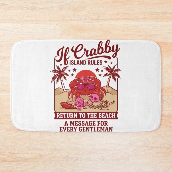 Item preview, Funny Crabby Island Rules Beach Vacation designed and sold by KroghDs.