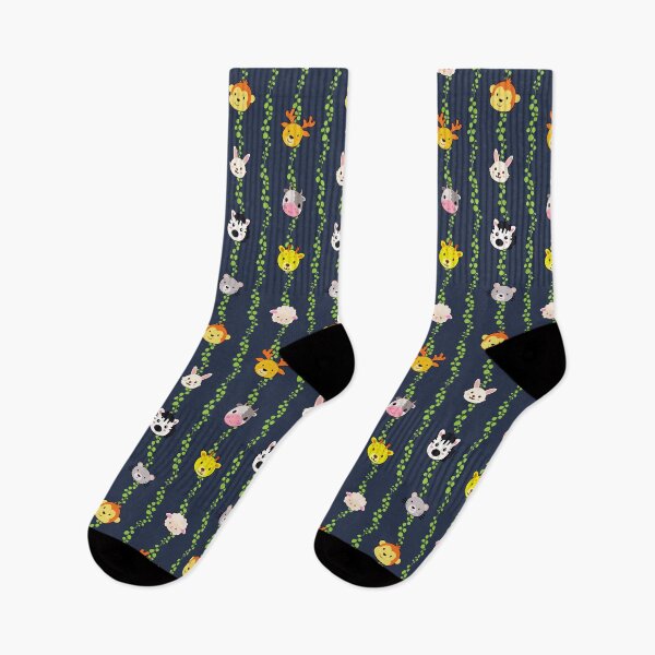 Item preview, Cute Kawaii Jungle Animals Safari Seamless Pattern Design designed and sold by NadDot.