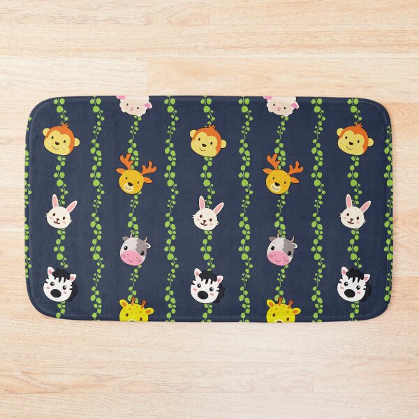 Item preview, Cute Kawaii Jungle Animals Safari Seamless Pattern Design designed and sold by NadDot.