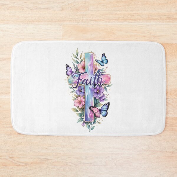Item preview, Faith Cross with Butterflies & Flowers – Christian Floral Cross Aesthetic Shirt | Inspirational Faith Design designed and sold by Ashes to Artistry.