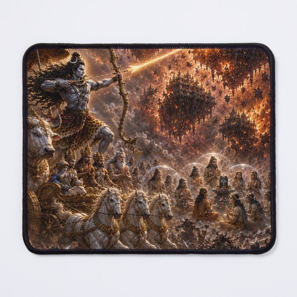 Item preview, Mahadev War Series: The Burning of Tripura – Lord Shiva’s Cosmic Arrow designed and sold by Homyar.