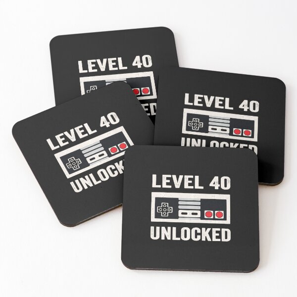 Item preview, Level 40 Unlocked Retro Gaming Birthday For Classic Gamer designed and sold by FGTV2021.