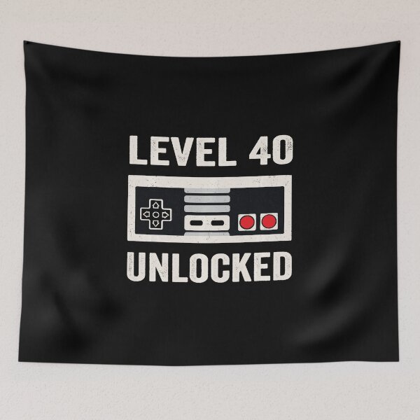 Item preview, Level 40 Unlocked Retro Gaming Birthday For Classic Gamer designed and sold by FGTV2021.