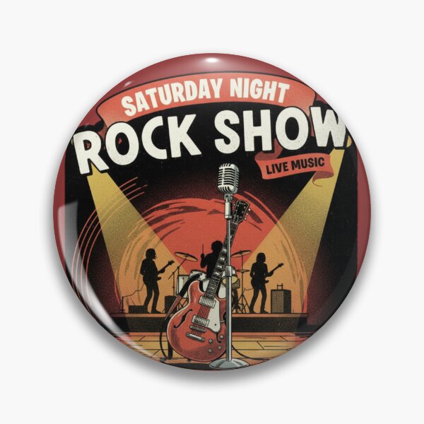 Item preview, Saturday Night Rock Show Vintage T-Shirt | Retro Live Music Guitar Design | Classic Rock Concert Poster Art designed and sold by ObsidianUruk.