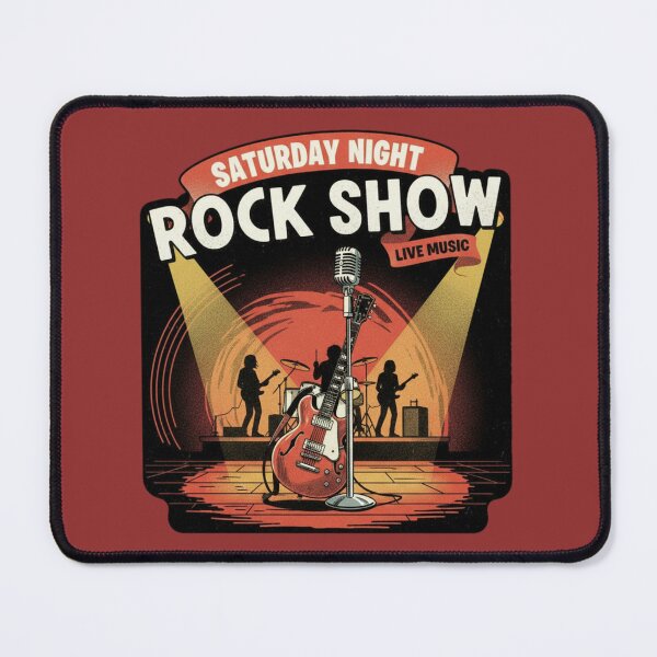 Item preview, Saturday Night Rock Show Vintage T-Shirt | Retro Live Music Guitar Design | Classic Rock Concert Poster Art designed and sold by ObsidianUruk.