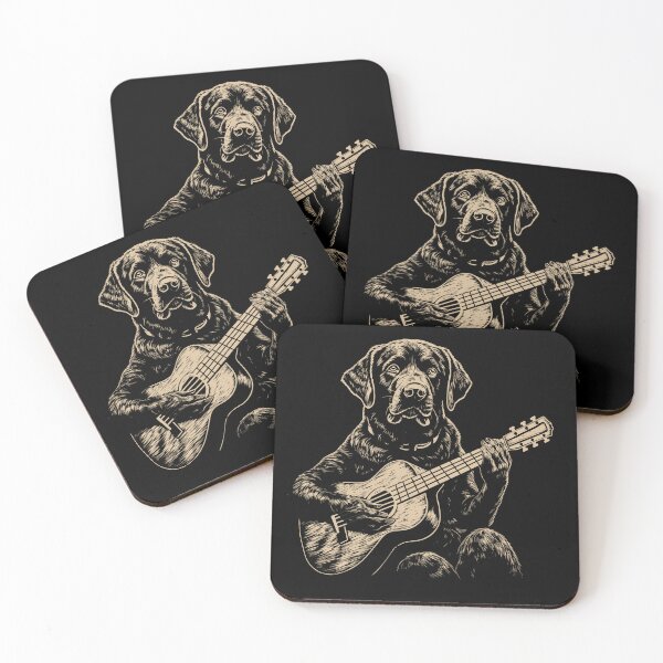 Item preview, Funny Chocolate Labrador Guitarist Acoustic Guitar Mom Dad Kids designed and sold by rafaeltto.