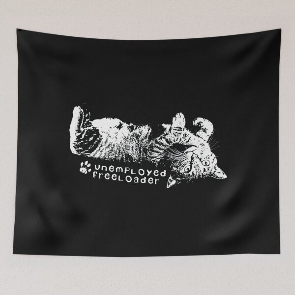 Item preview, Unemployed Freeloader Cat Funny Pet Humor Classic T-Shirt designed and sold by MOUL-TMER.