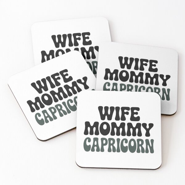 Item preview, Retro Wife Mommy Capricorn Zodiac Typography Design designed and sold by Cool-cat-art.
