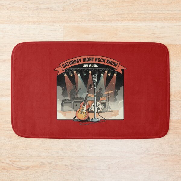Item preview, Saturday Night Rock Show Live Music Shirt | Vintage Guitar Concert Design | Retro Rock Band Poster Art designed and sold by ObsidianUruk.