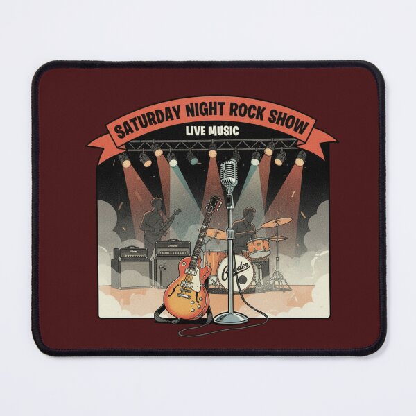 Item preview, Saturday Night Rock Show Live Music Shirt | Vintage Guitar Concert Design | Retro Rock Band Poster Art designed and sold by ObsidianUruk.