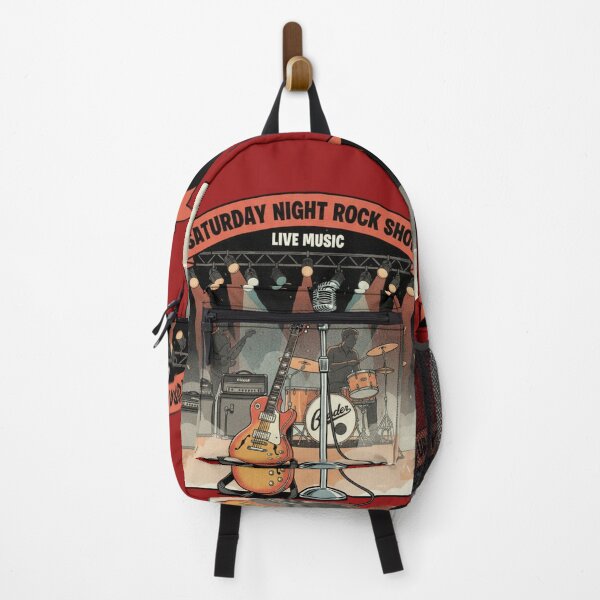 Item preview, Saturday Night Rock Show Live Music Shirt | Vintage Guitar Concert Design | Retro Rock Band Poster Art designed and sold by ObsidianUruk.