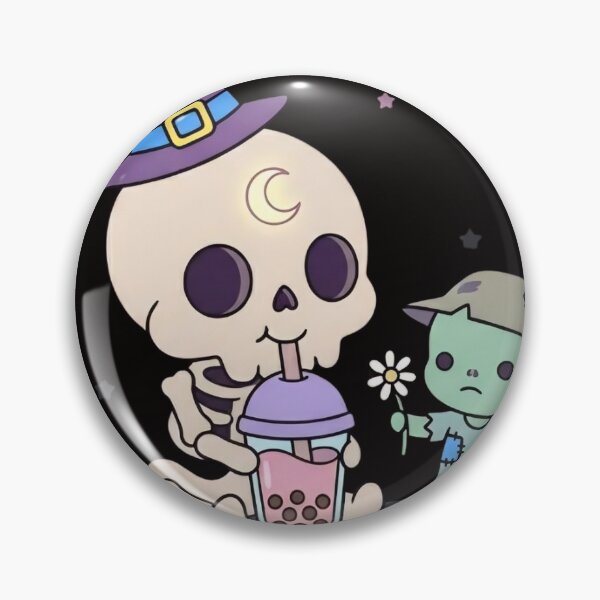 Item preview, Cute Skull and Tiny Zombie Drinking Bubble Tea designed and sold by NievesGD.