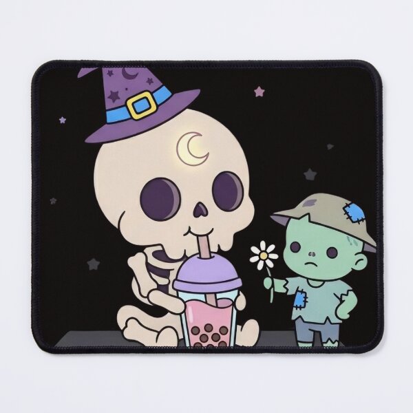 Item preview, Cute Skull and Tiny Zombie Drinking Bubble Tea designed and sold by NievesGD.